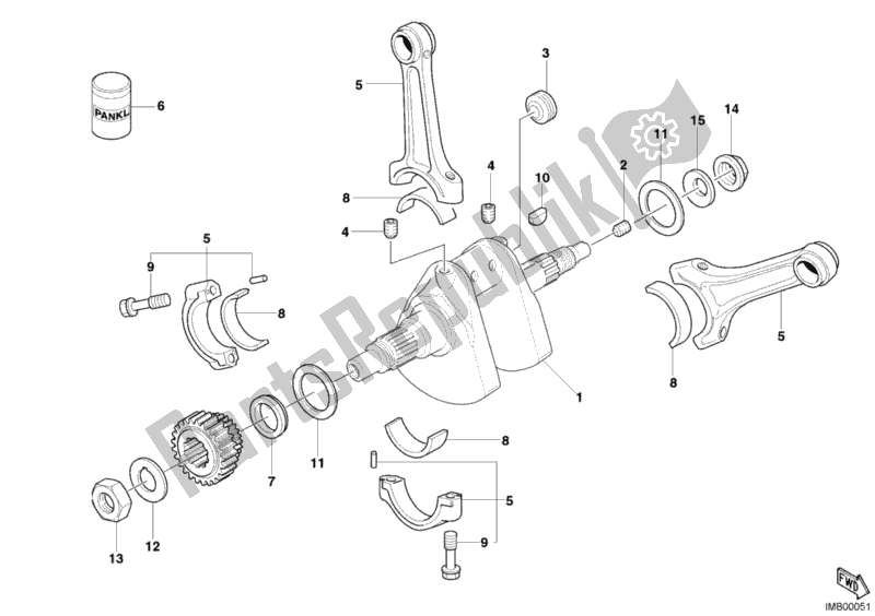 Todas las partes para Cigüeñal de Ducati Superbike 999 S 2003